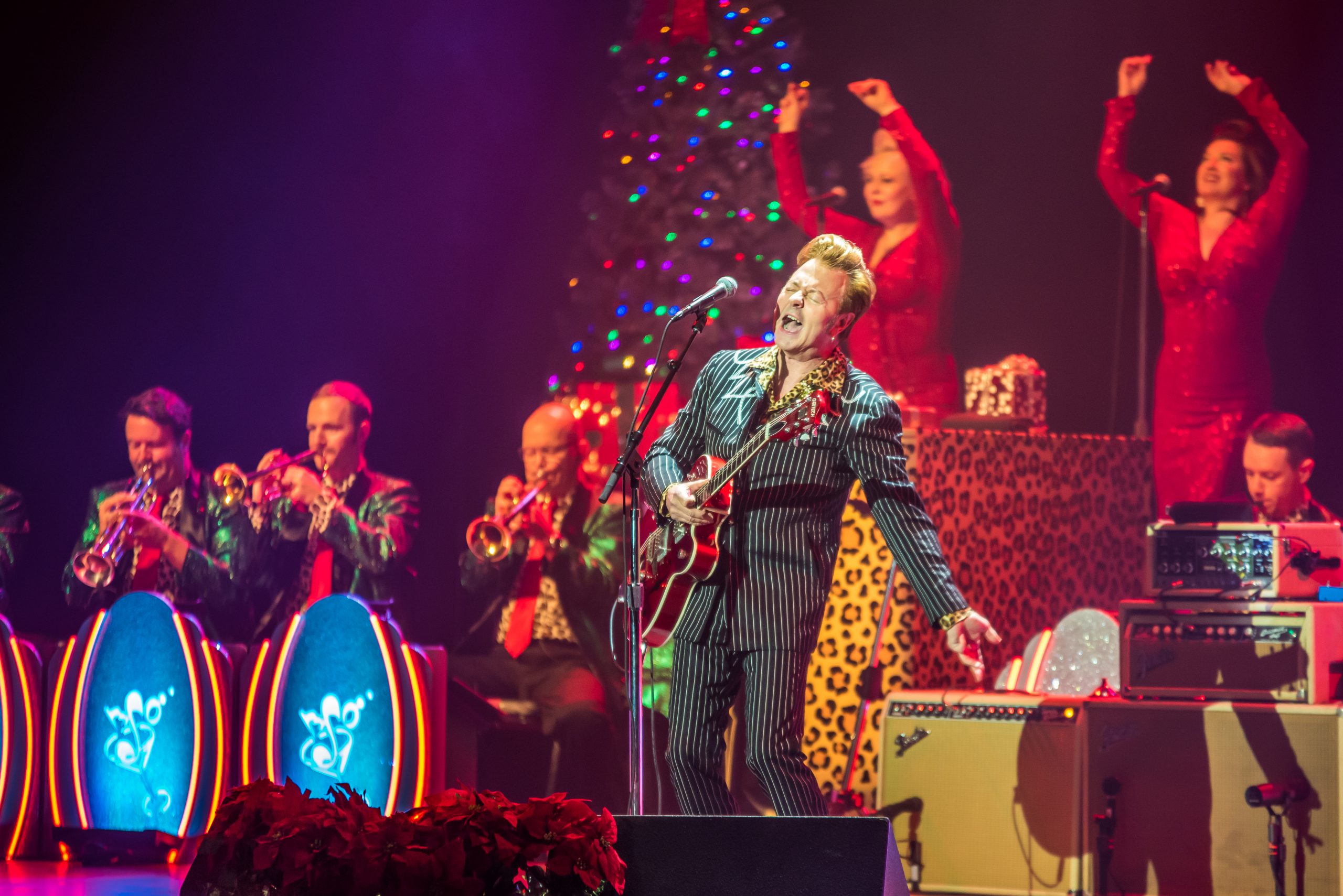 Hear The Brian Setzer Orchestra Christmas Rocks show in Atlanta on