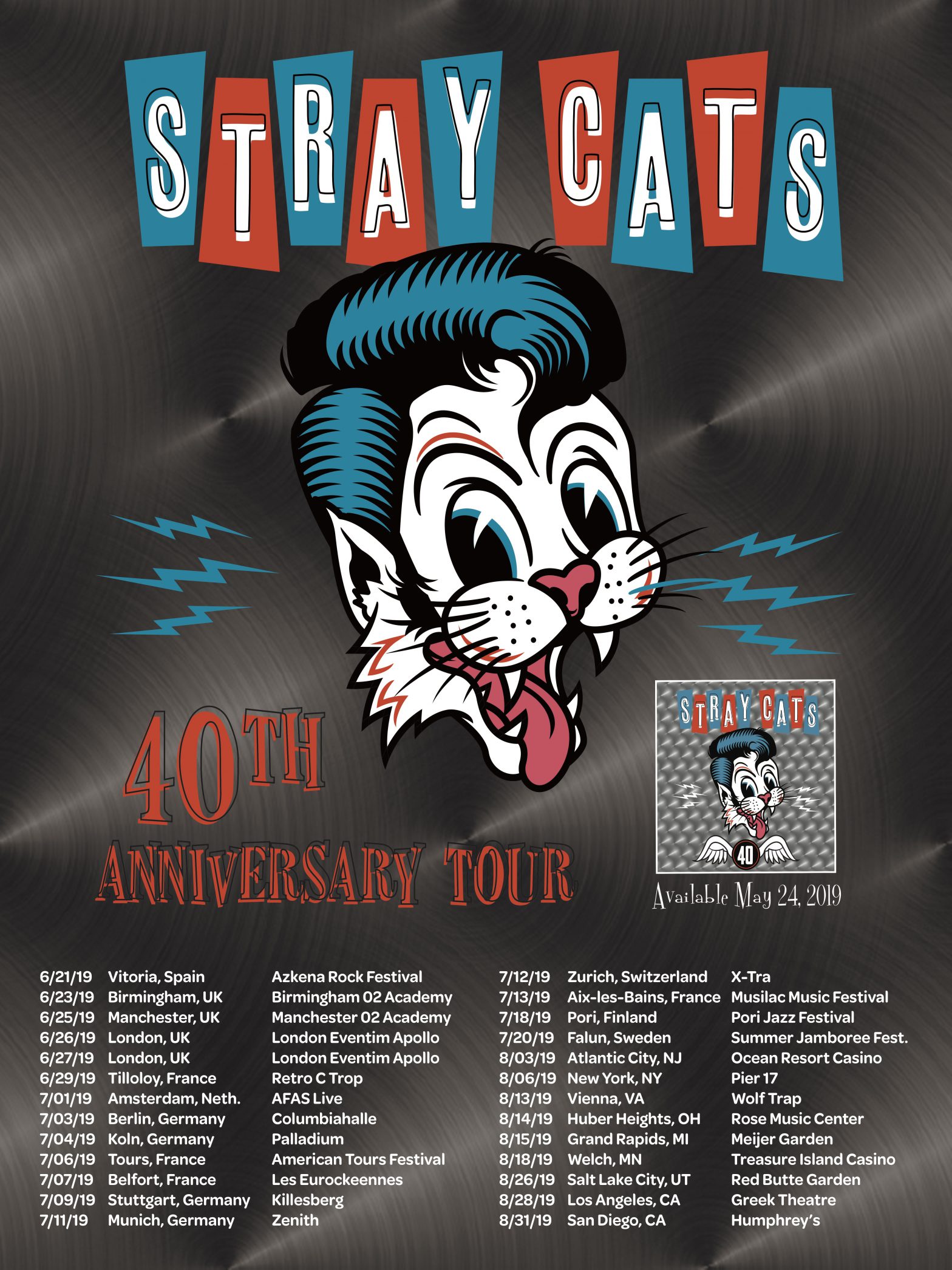 Stray Cats Are Playing Select Dates In The US! Brian Setzer